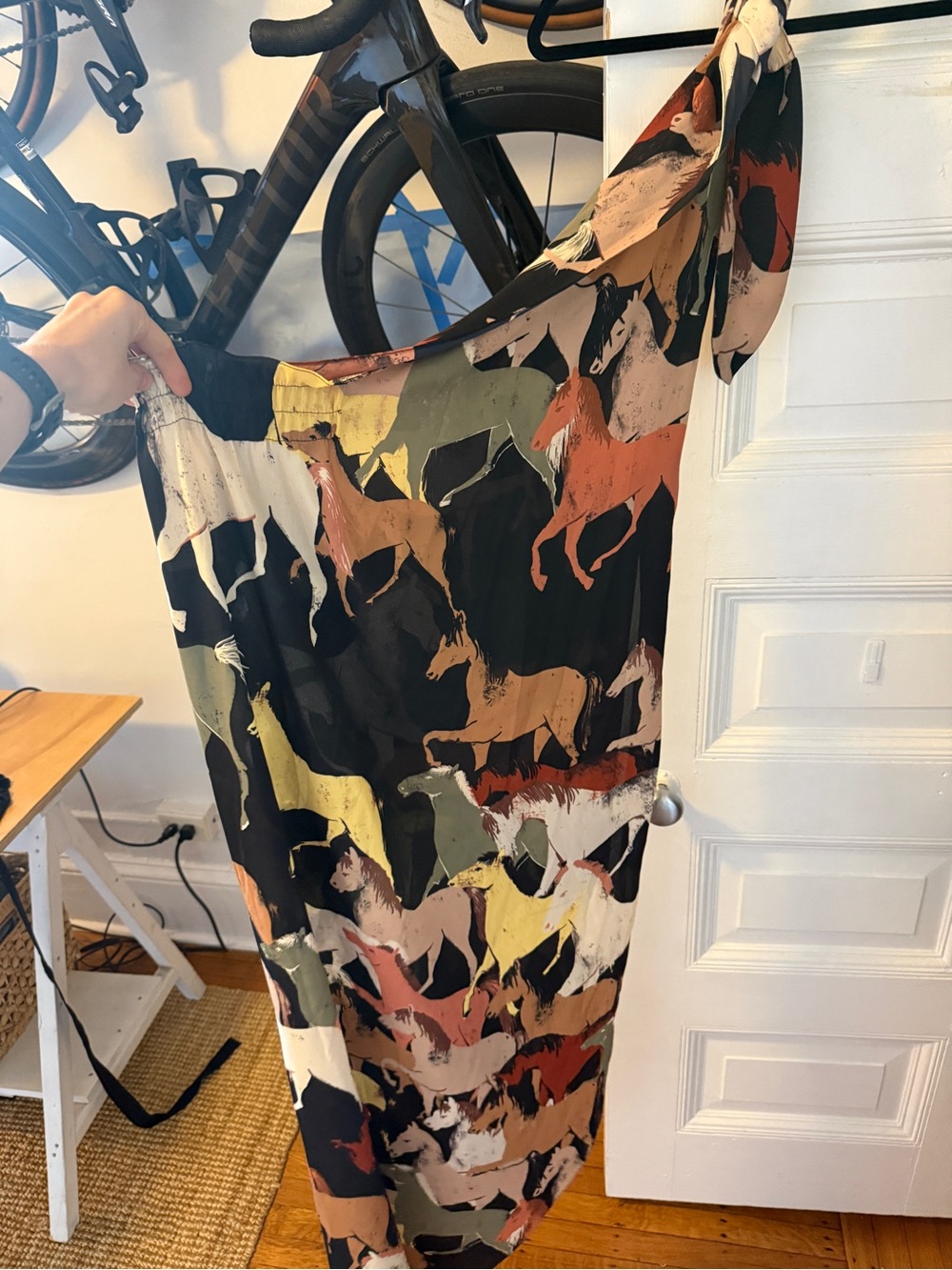 Johanna Ortiz Black Horse-Print top - Picture 2 of 4